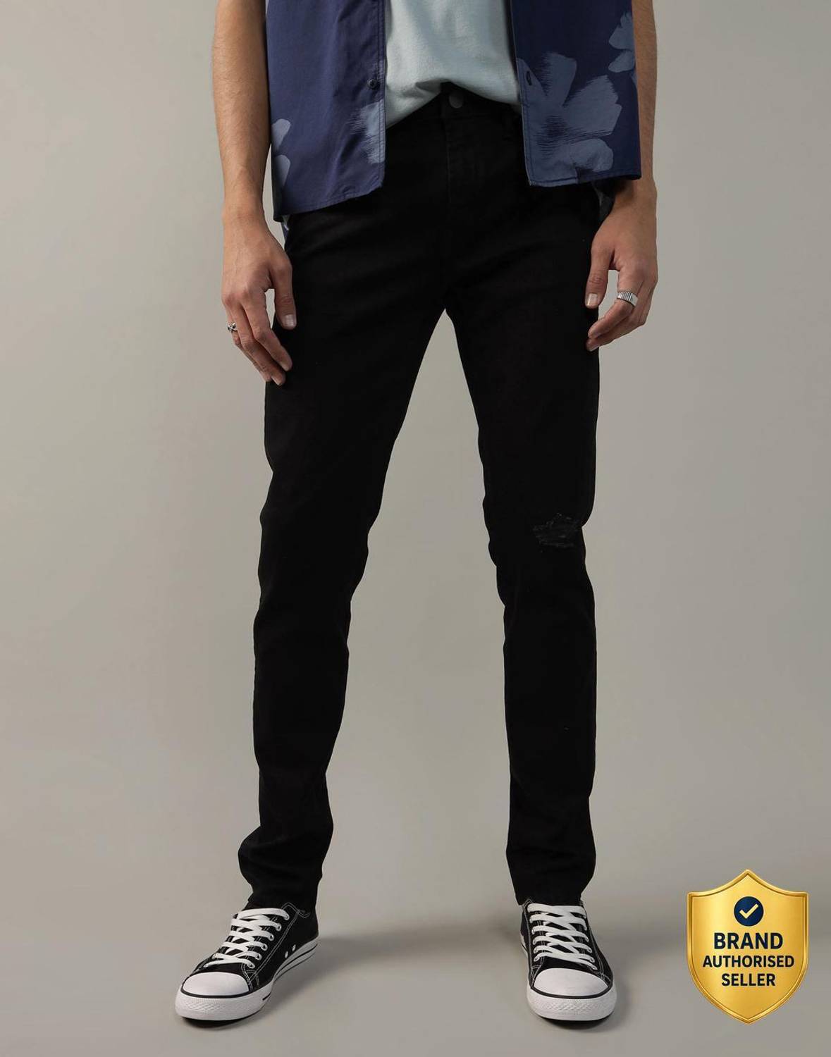 American Eagle Skinny Men Black Jeans