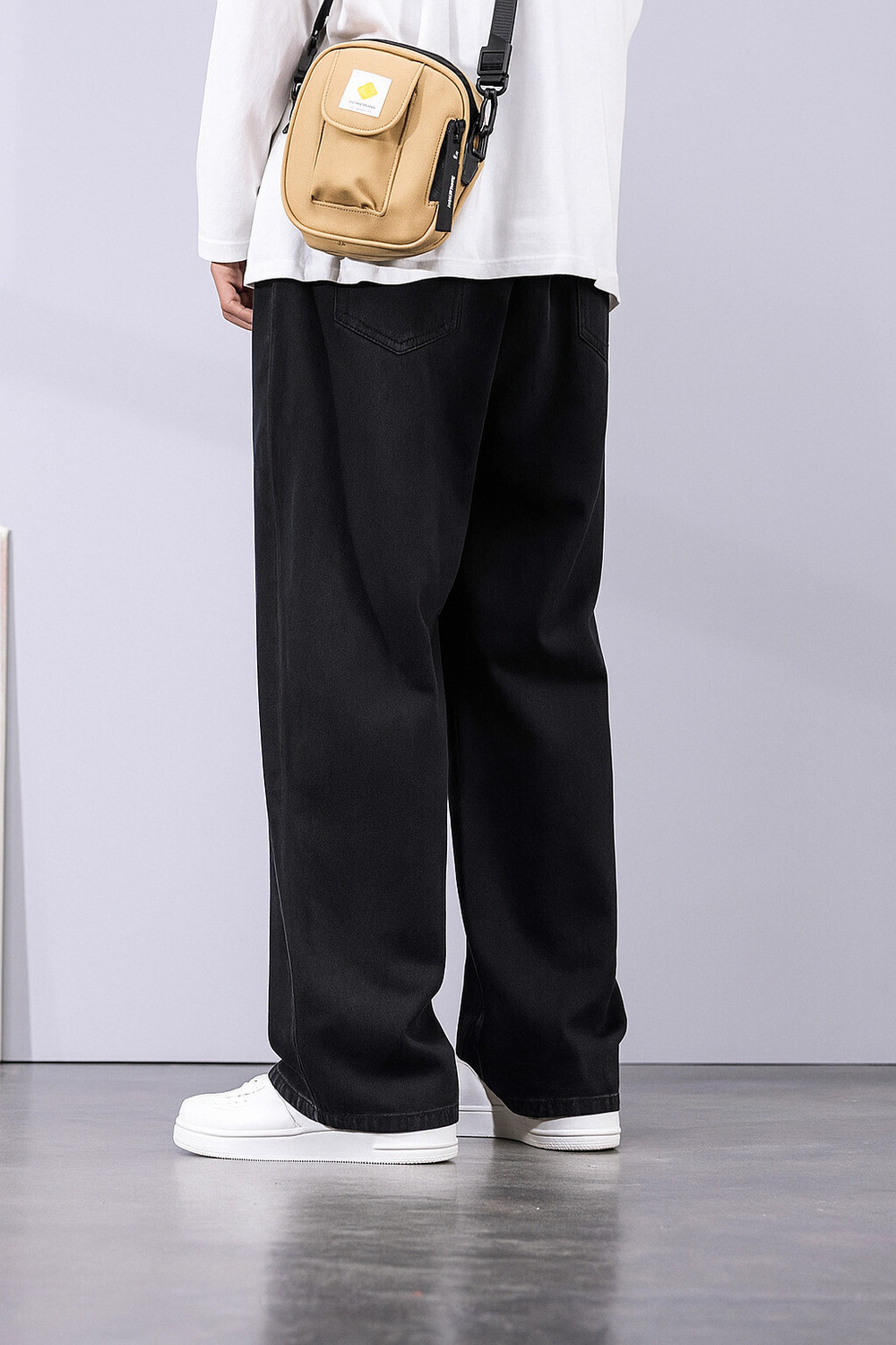 Image of Denim Hawk Loose Fit Men Black Jeans