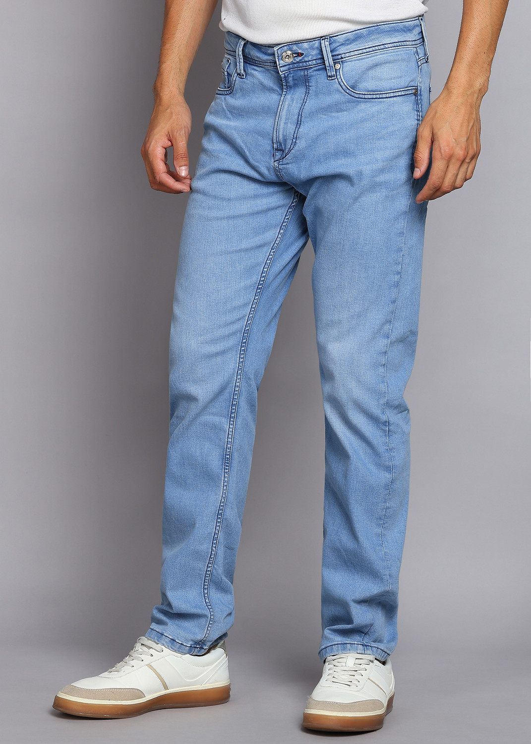Image of KILLER Men Straight Fit Mid Rise Blue Jeans
