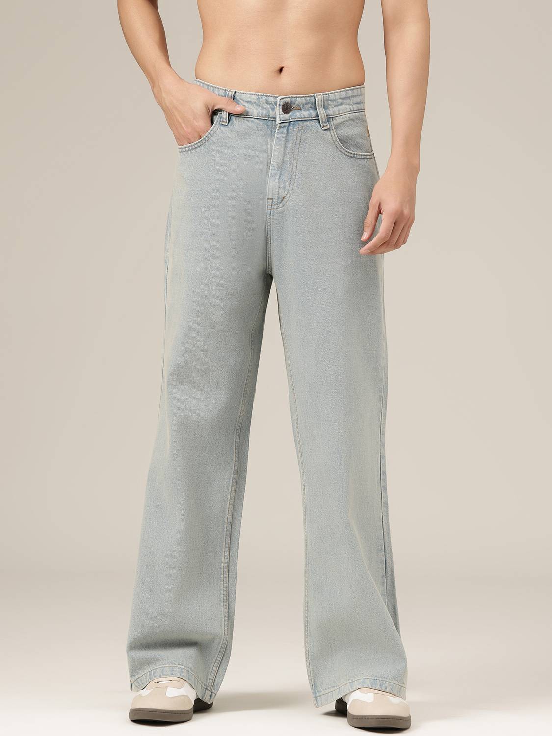 DENNISON Loose Fit Men Light Blue Jeans