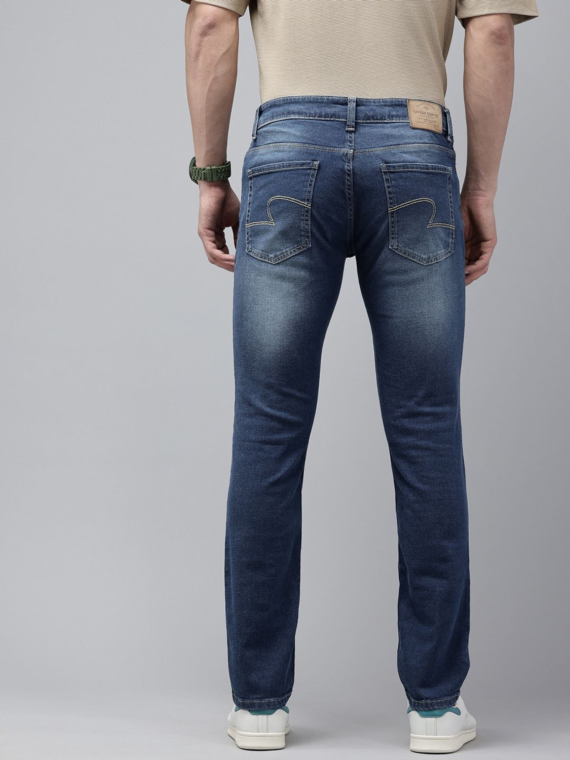 Image of Spykar Slim Men Blue Jeans