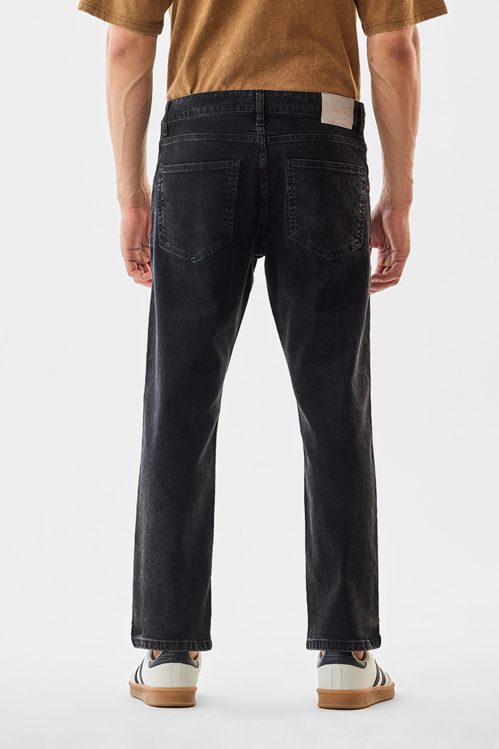 Image of Snitch Relaxed Fit Men Black Jeans