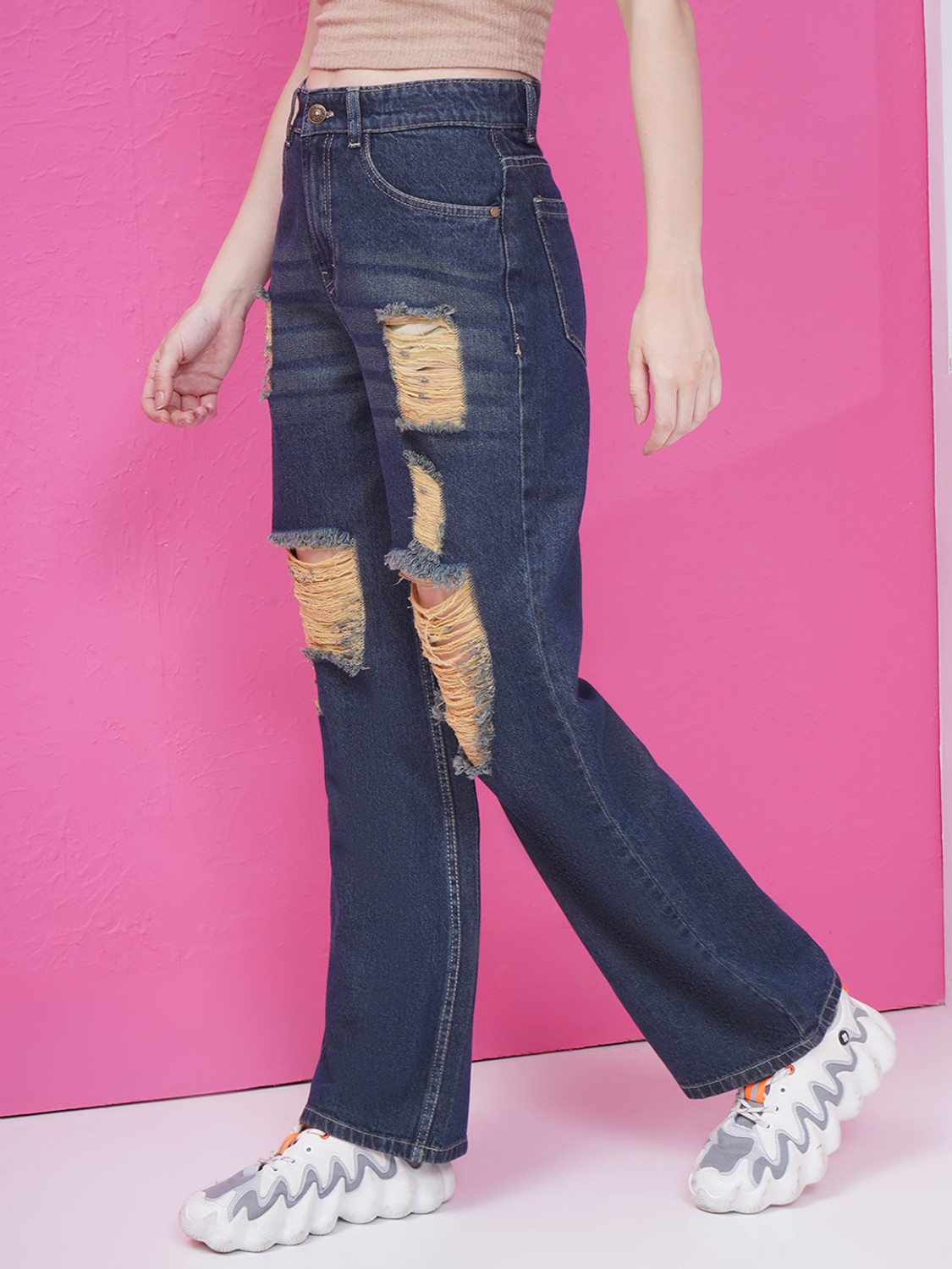 Image of Puella Flared Women Grey Jeans