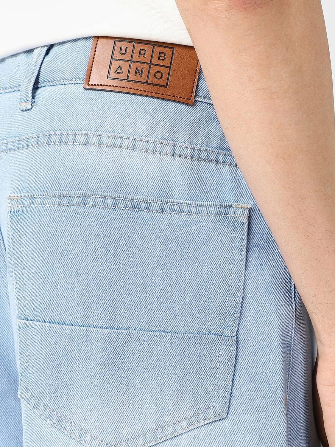 Urbano Fashion Loose Fit Men Light Blue Jeans - Image 5