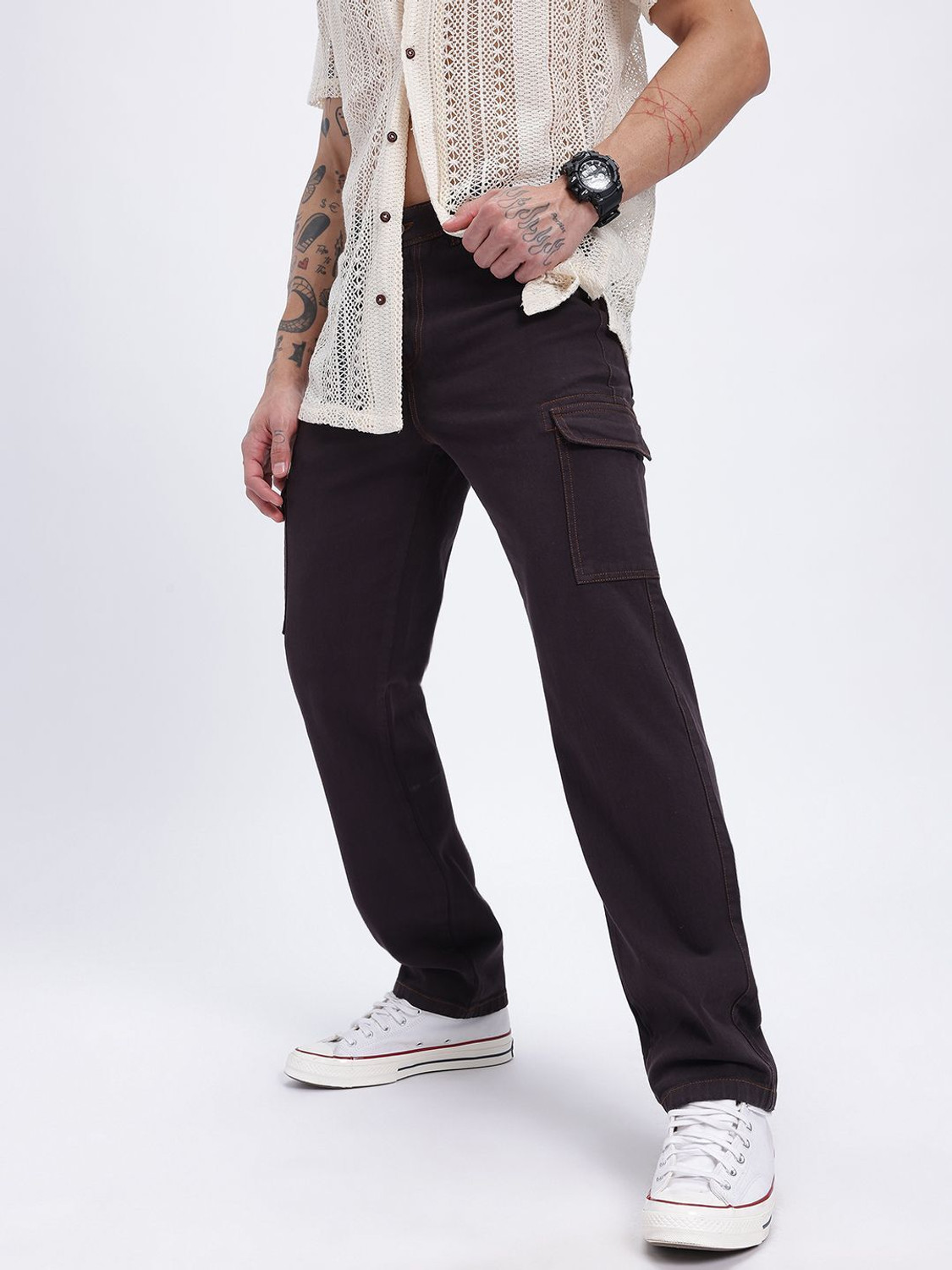 Image of Glitchez Regular Men Black Jeans