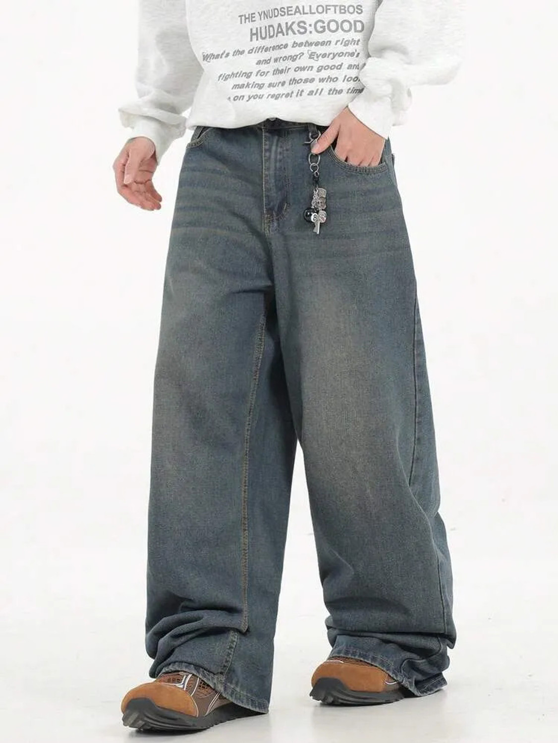Image of KOTTY Relaxed Fit Men Blue Jeans