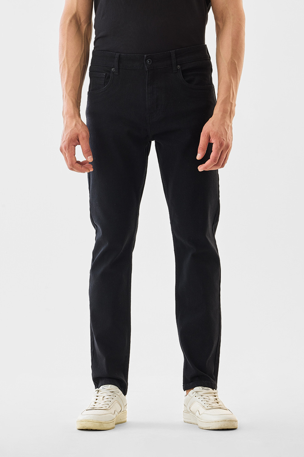 Image of Snitch Slim Men Black Jeans