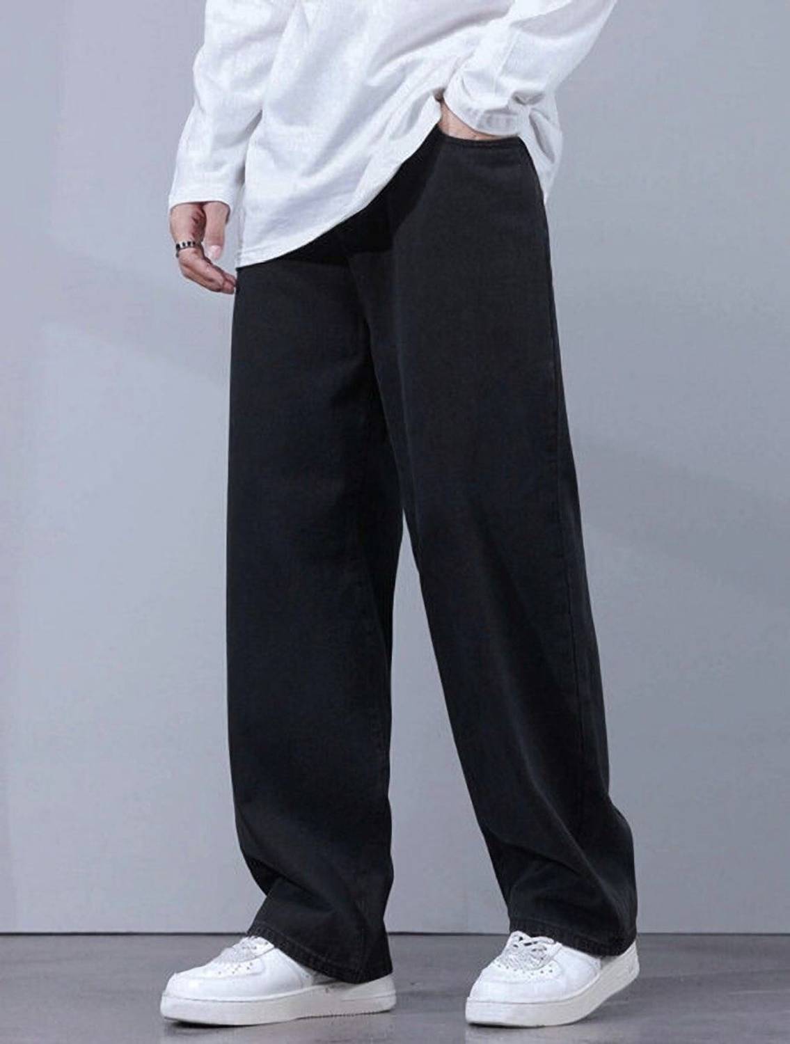 ZAYSH Loose Fit Black Jeans for Men - Image 1