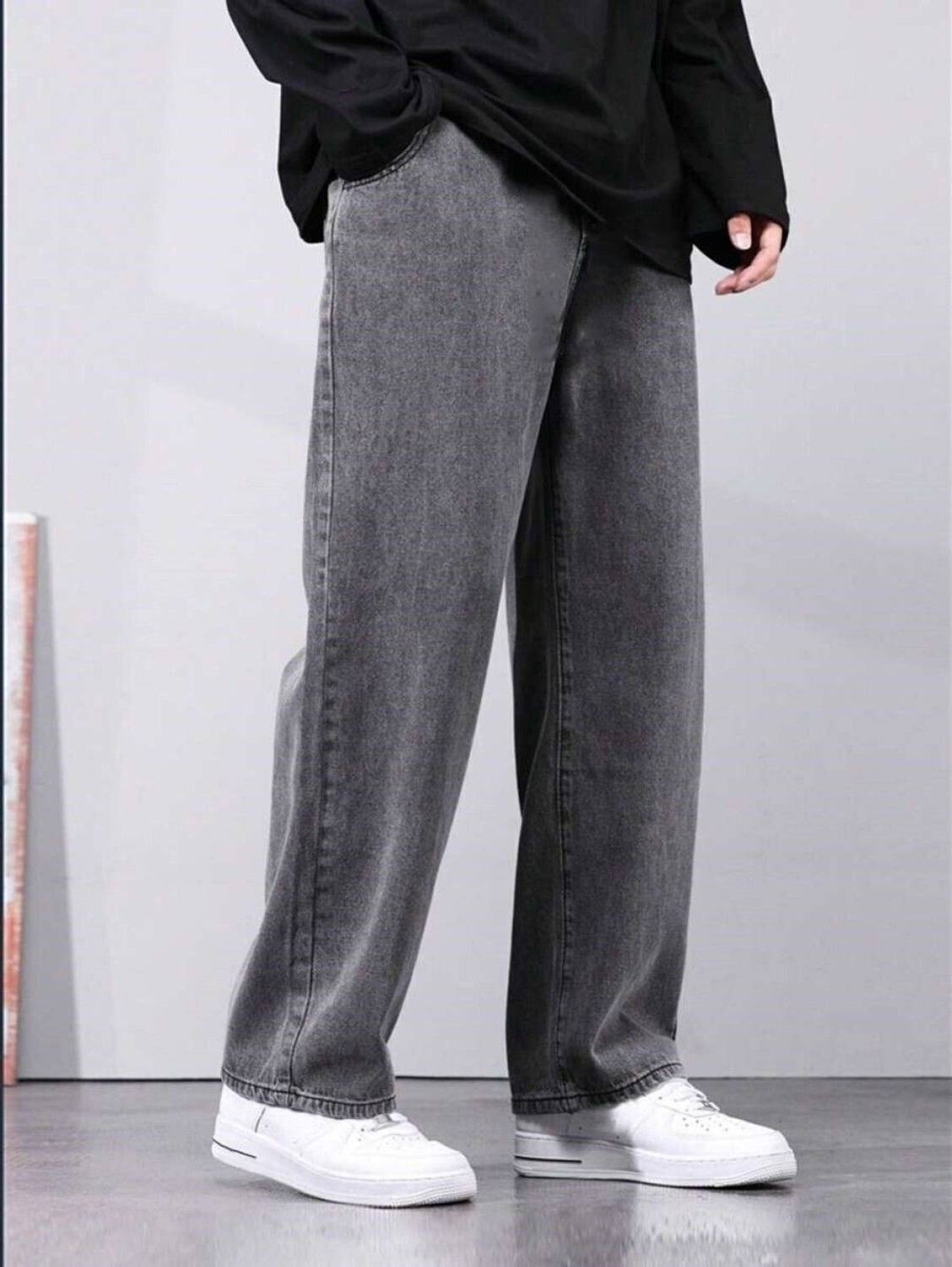 Denim Life Loose Fit Men Grey Jeans - Image 3