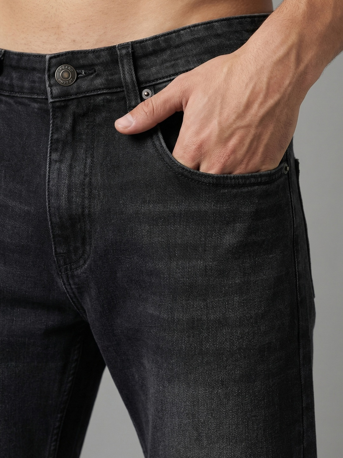 Image of Urbano Fashion Relaxed Fit Men Black Jeans