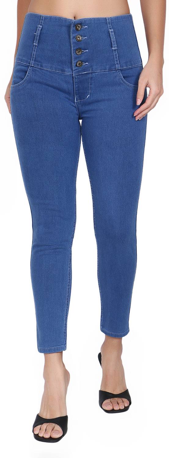 3BUTTERFLIES Skinny Women Blue Jeans