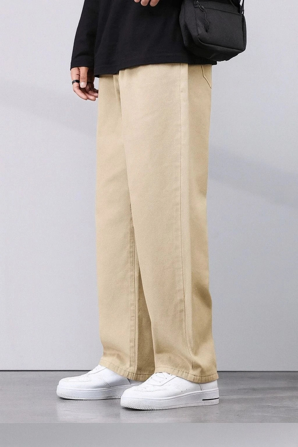 Image of DENIM DUCH Loose Fit Men Beige Jeans
