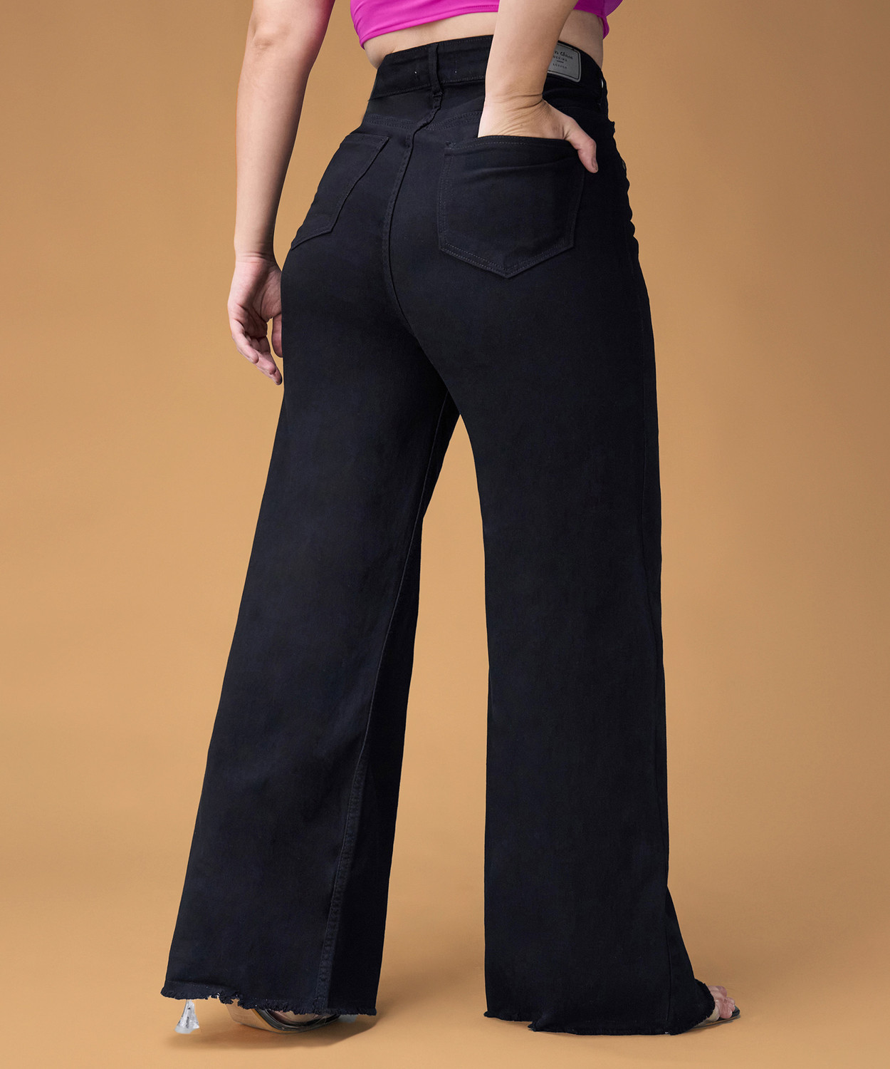 Image of Miss Chase Flared Women Black Jeans