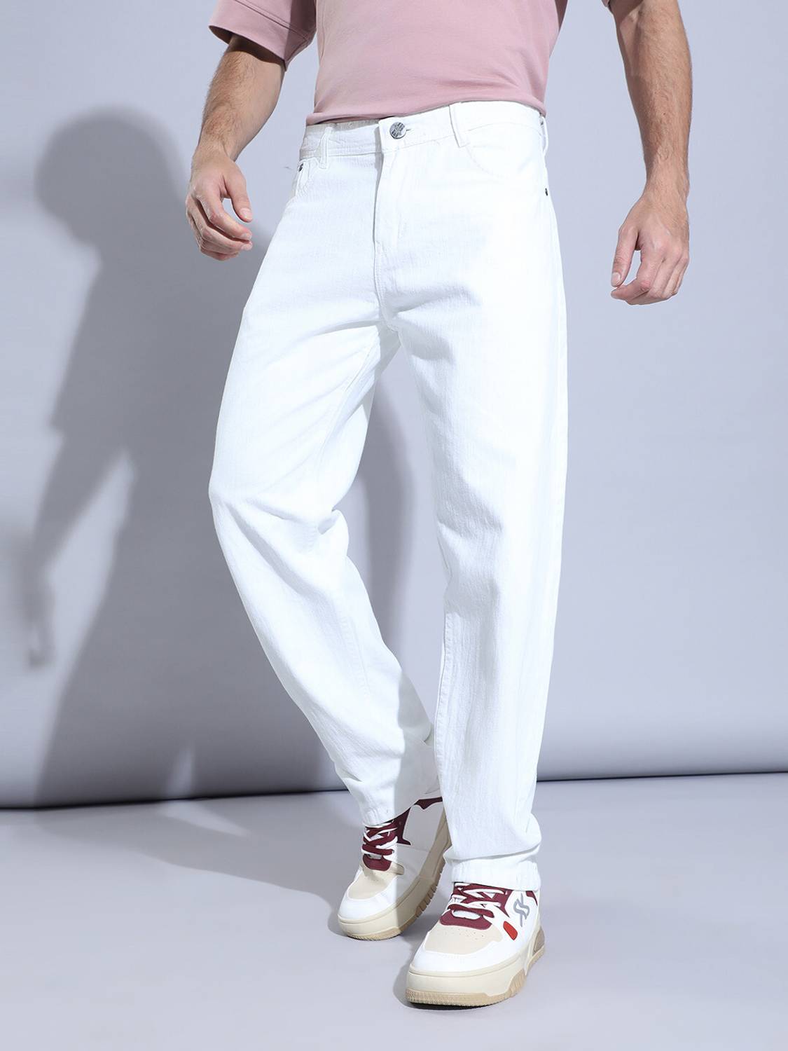 Hence Men White Relaxed Fit Jeans - Image 3