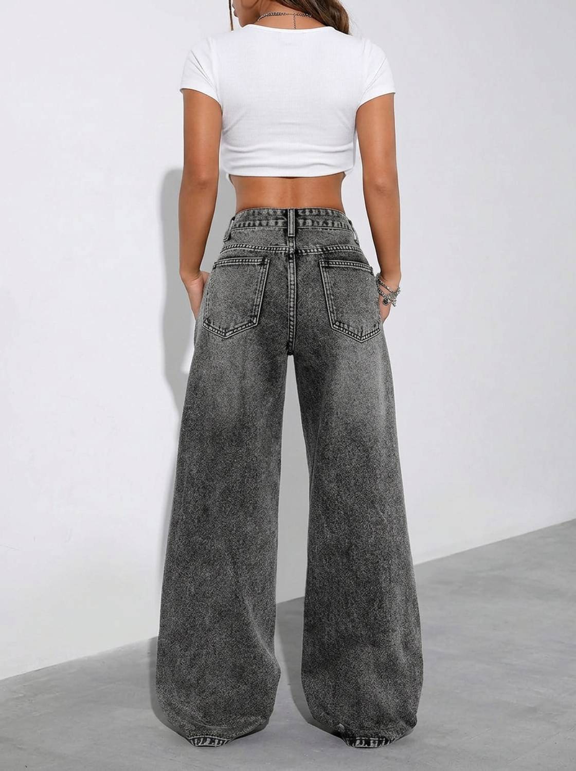 Ambrane Women Grey Baggy Fit Jeans - Image 3