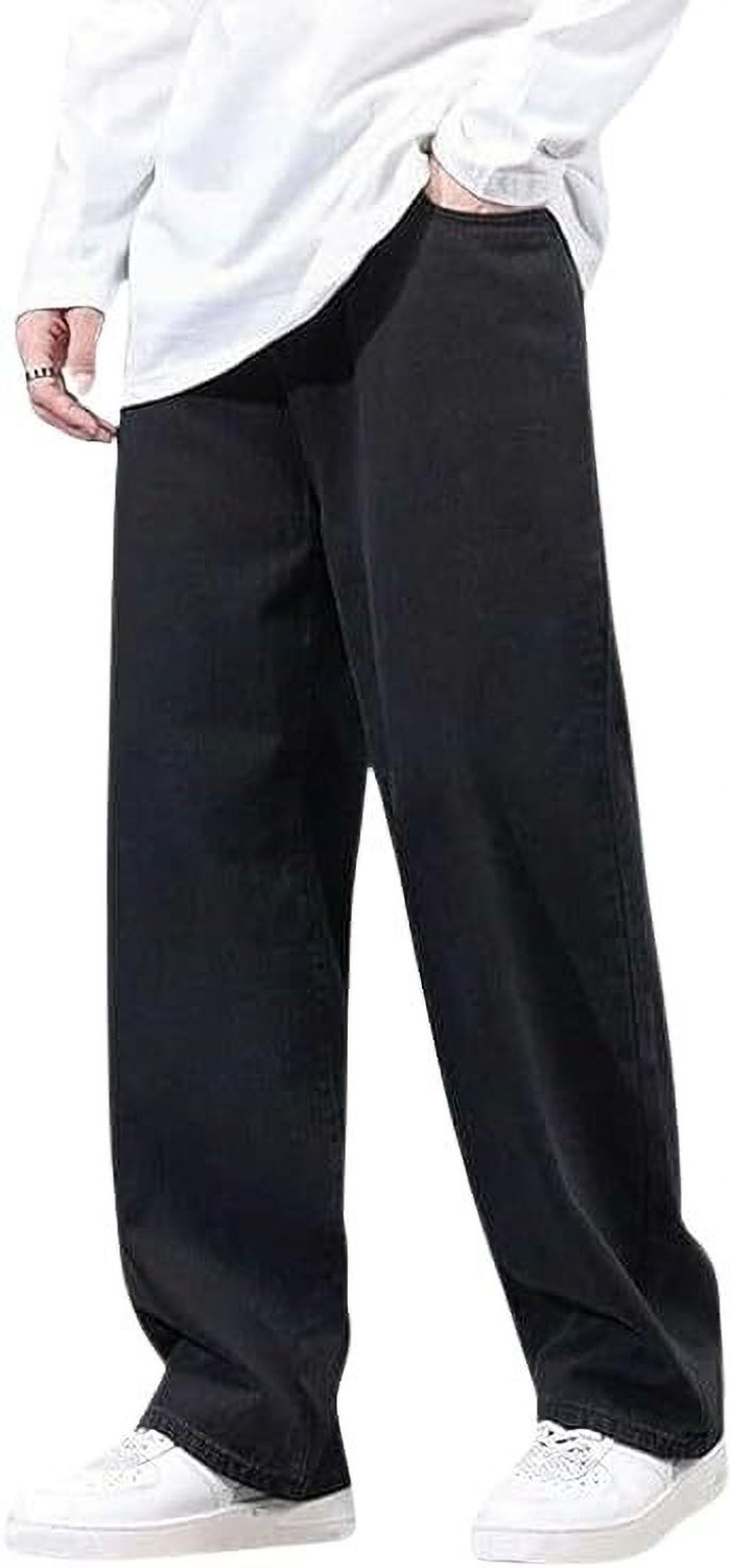 Image of Zepzo Loose Fit Men Black Jeans