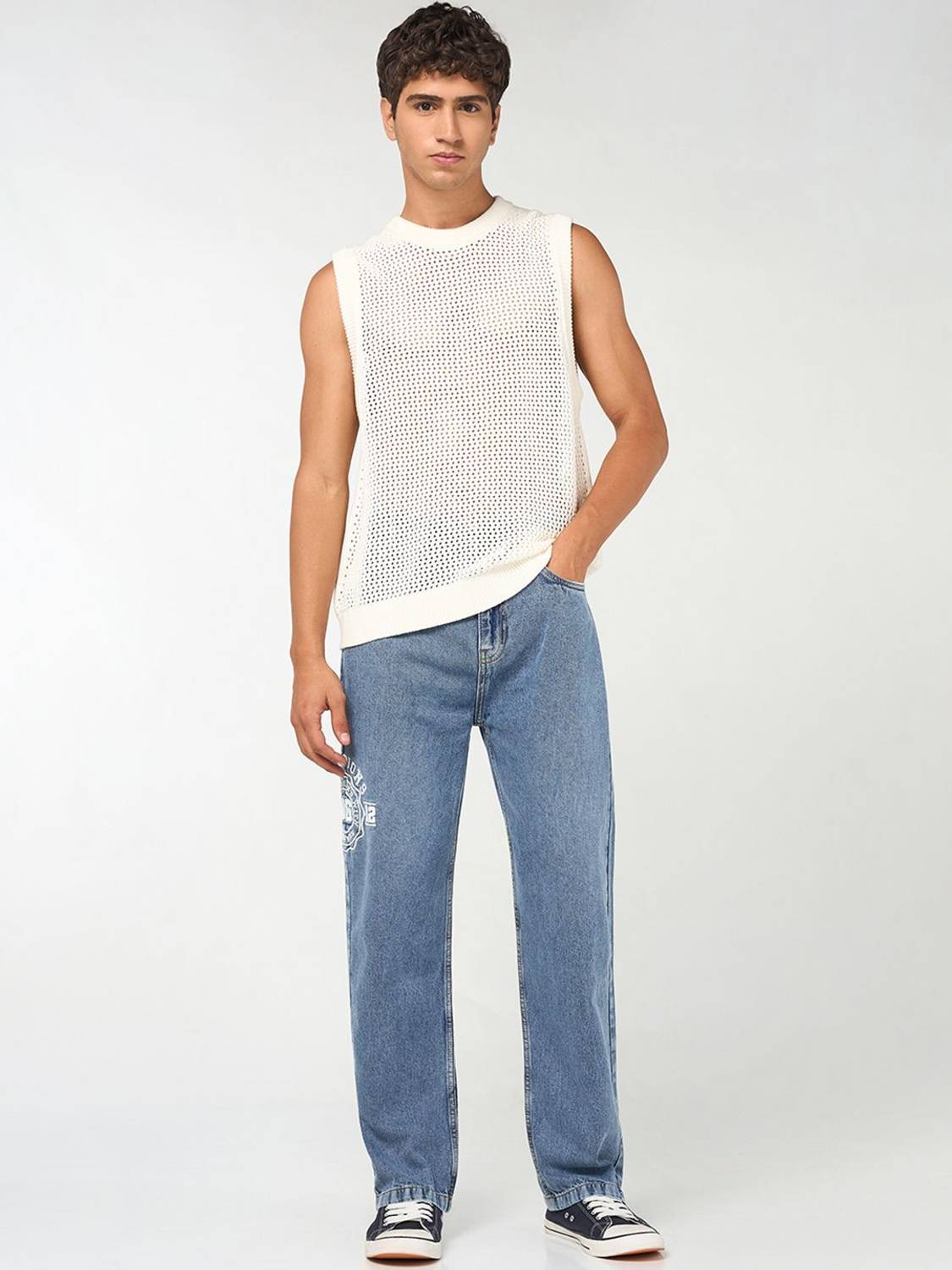 BEWAKOOF Straight Fit Men Blue Jeans - Image 4
