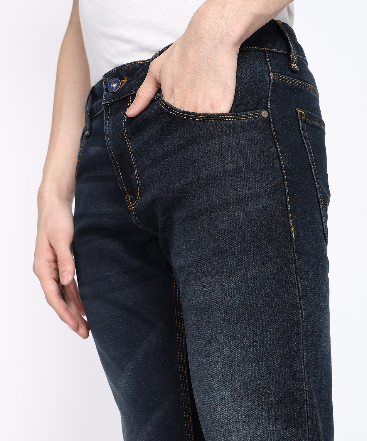 Image of Spykar Slim Men Blue Jeans