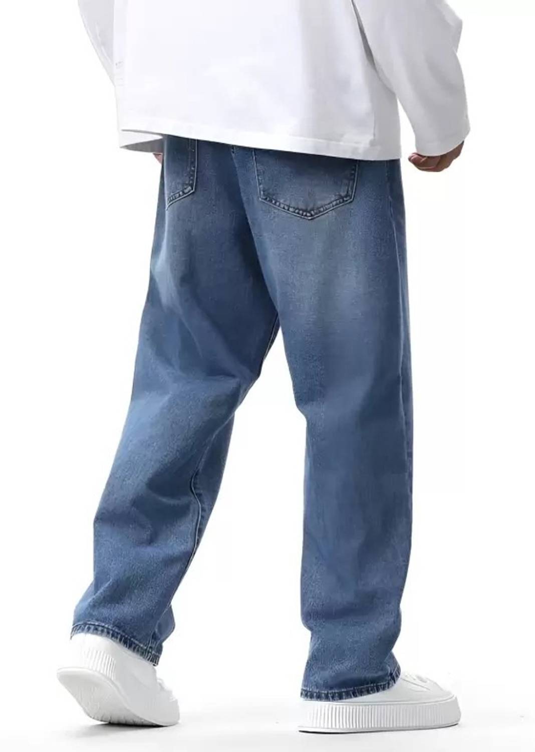 DENIM FIT Loose Fit Men Light Blue Jeans - Image 2