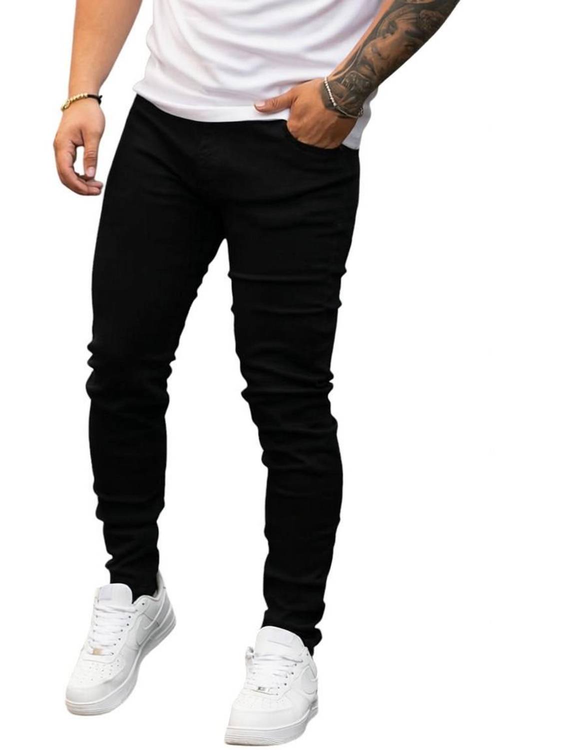 AIRCRAFTJEANS Straight Fit Men Black Jeans