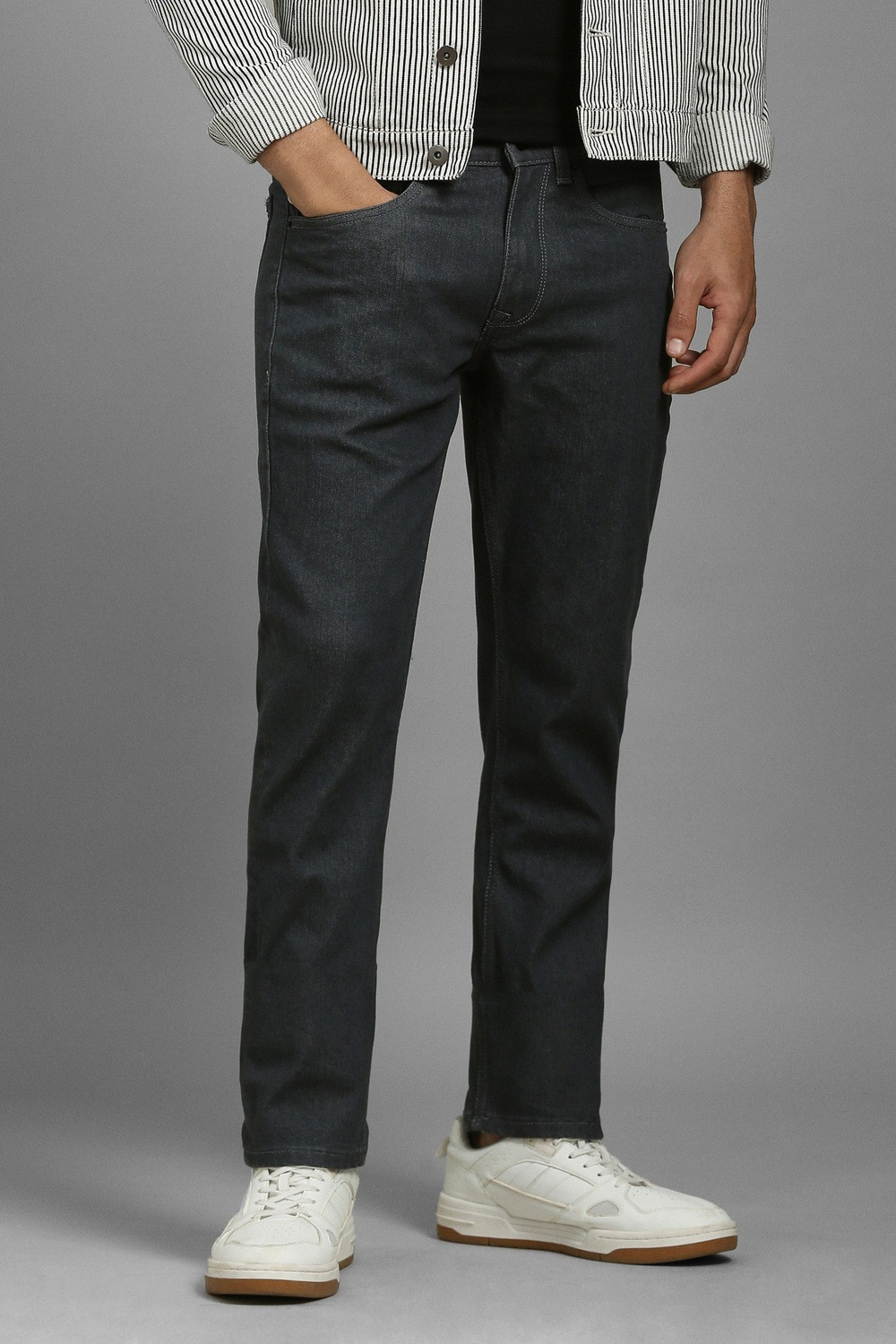 Image of LOUIS PHILIPPE Slim Men Grey Jeans