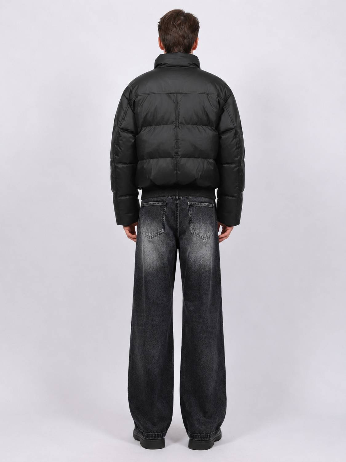 KOTTY Wide Leg Men Black Jeans - Image 2
