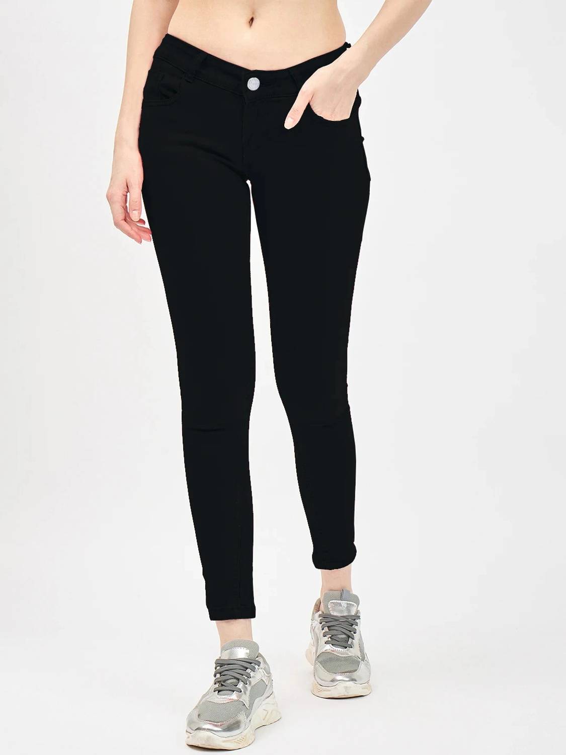 NOVIO Slim Women Black Jeans