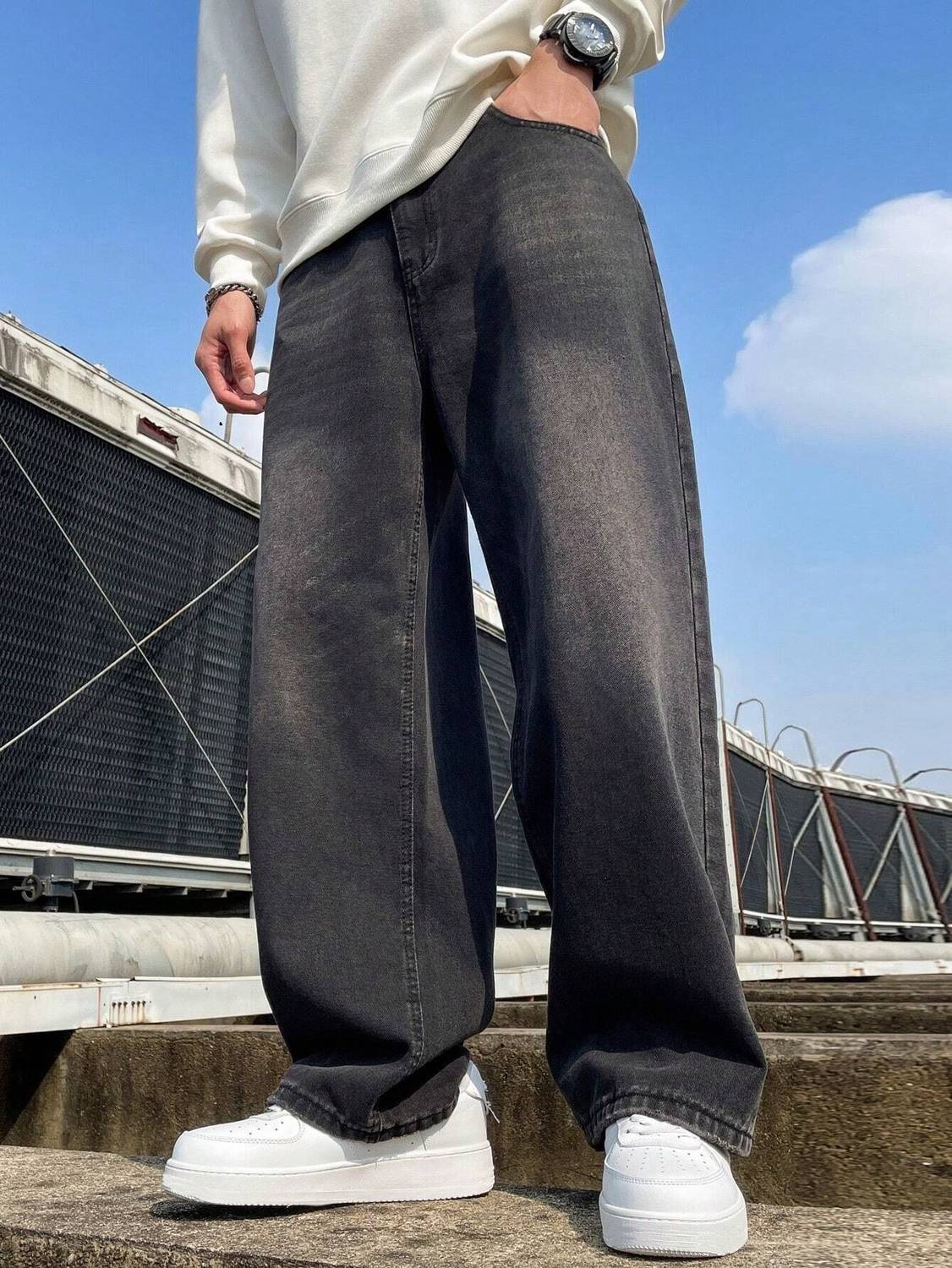 Leriya Loose Fit Men Black Jeans - Image 5