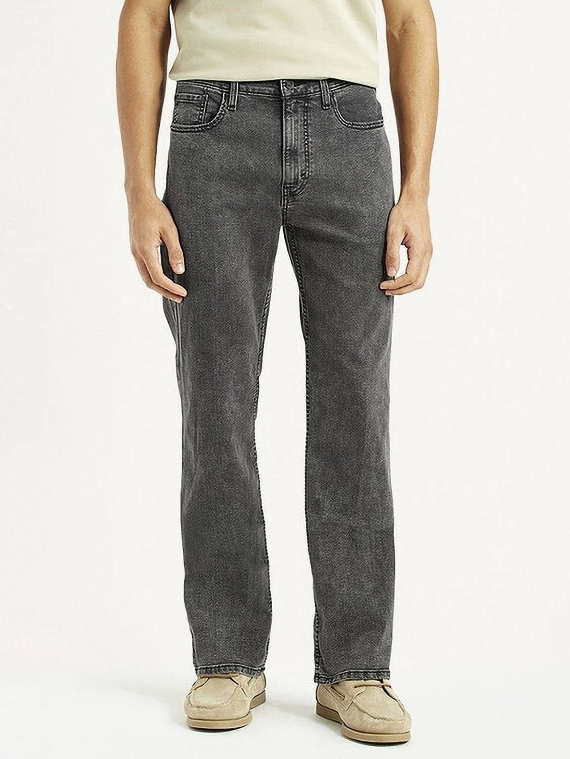 7 CUTS Straight Fit Men Grey Jeans