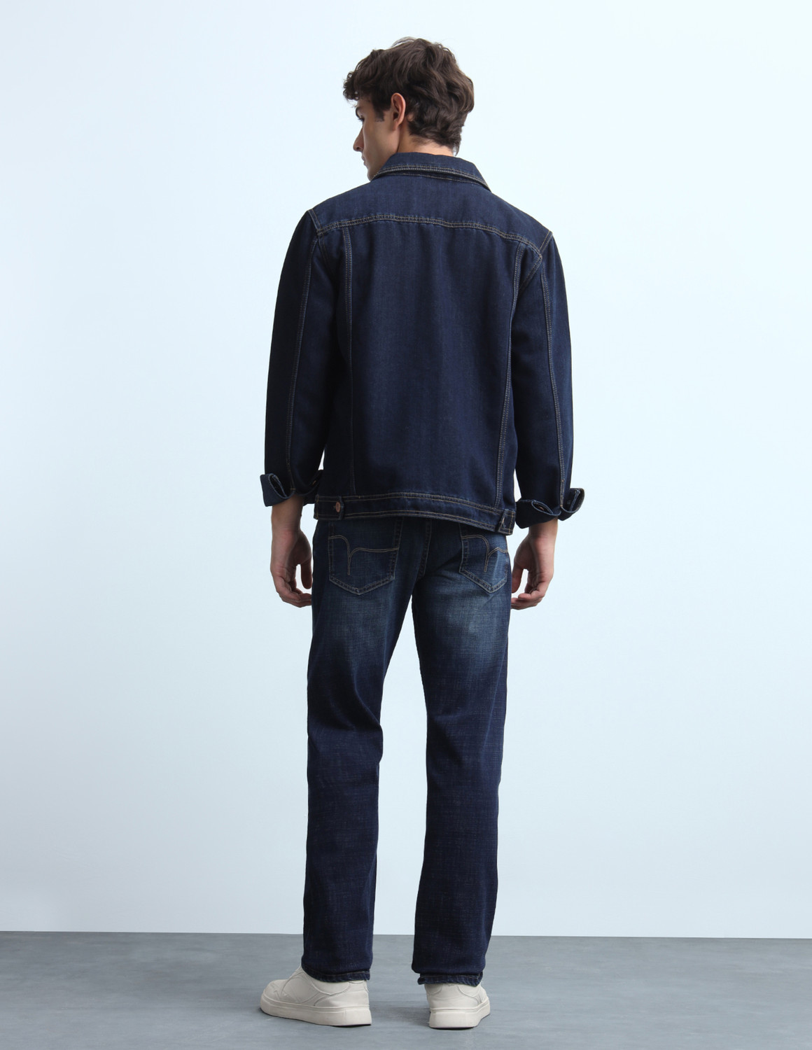 Image of FLYING MACHINE Straight Fit Men Blue Jeans