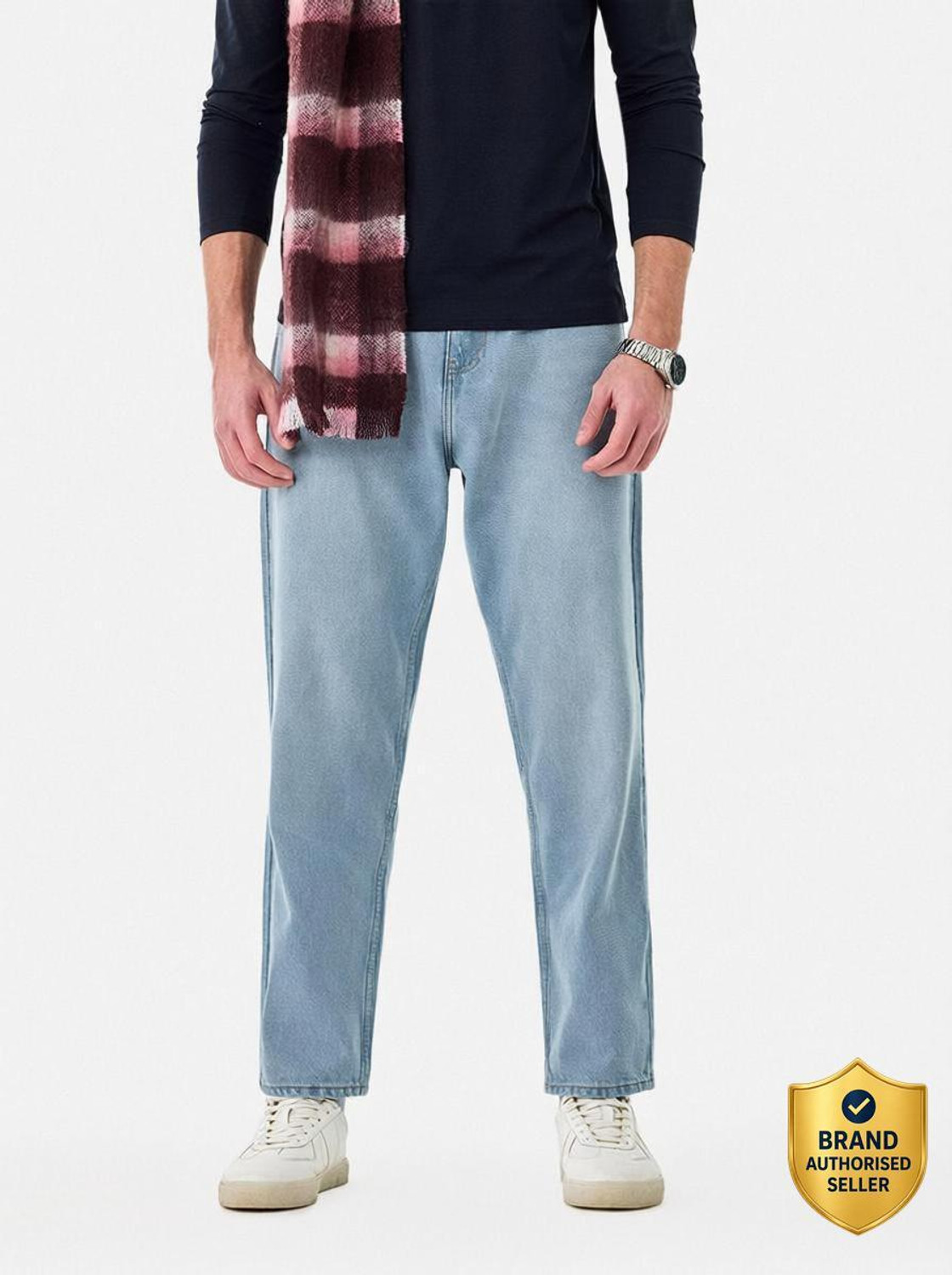 Image of Snitch Loose Fit Men Light Blue Jeans