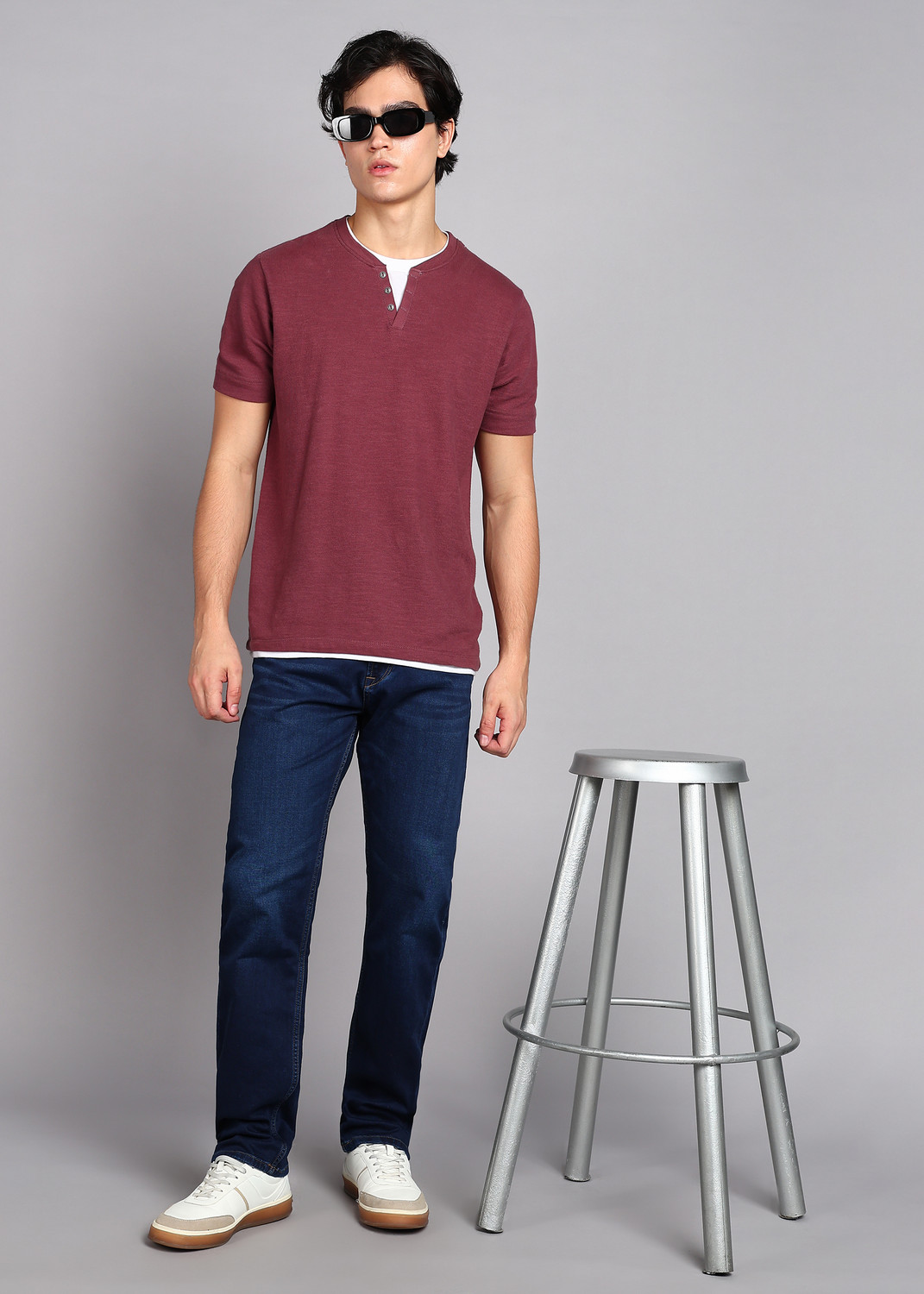 Image of KILLER Straight Fit Men Dark Blue Jeans