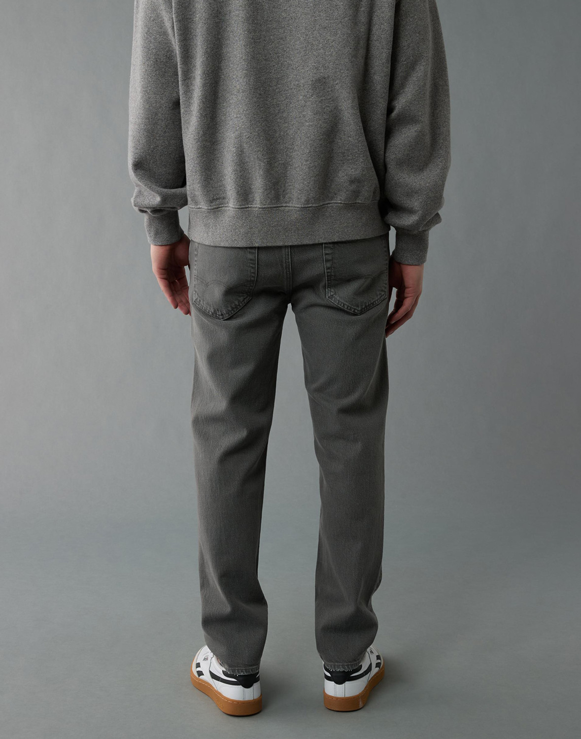 Image of American Eagle Straight Fit Men Grey Jeans