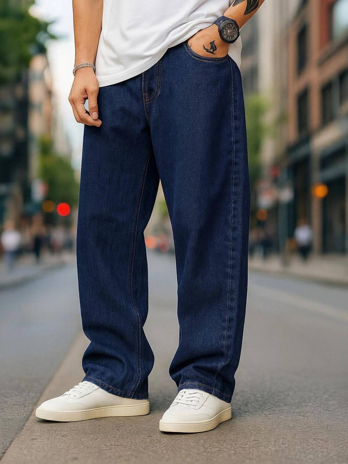COYSTORE Straight Fit Men Dark Blue Jeans