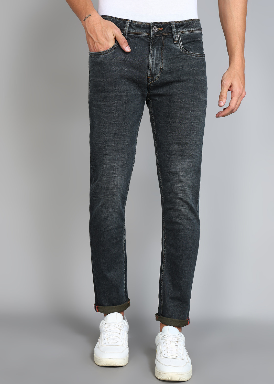 Image of KILLER Skinny Men Dark Green Jeans