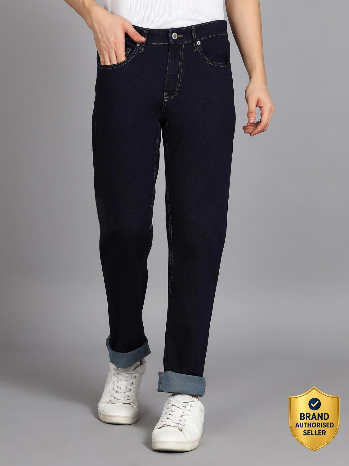 Image of FLYING MACHINE Regular Men Blue Jeans