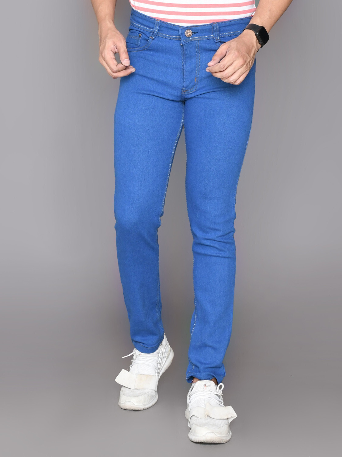 Image of Lzard Slim Men Light Blue Jeans