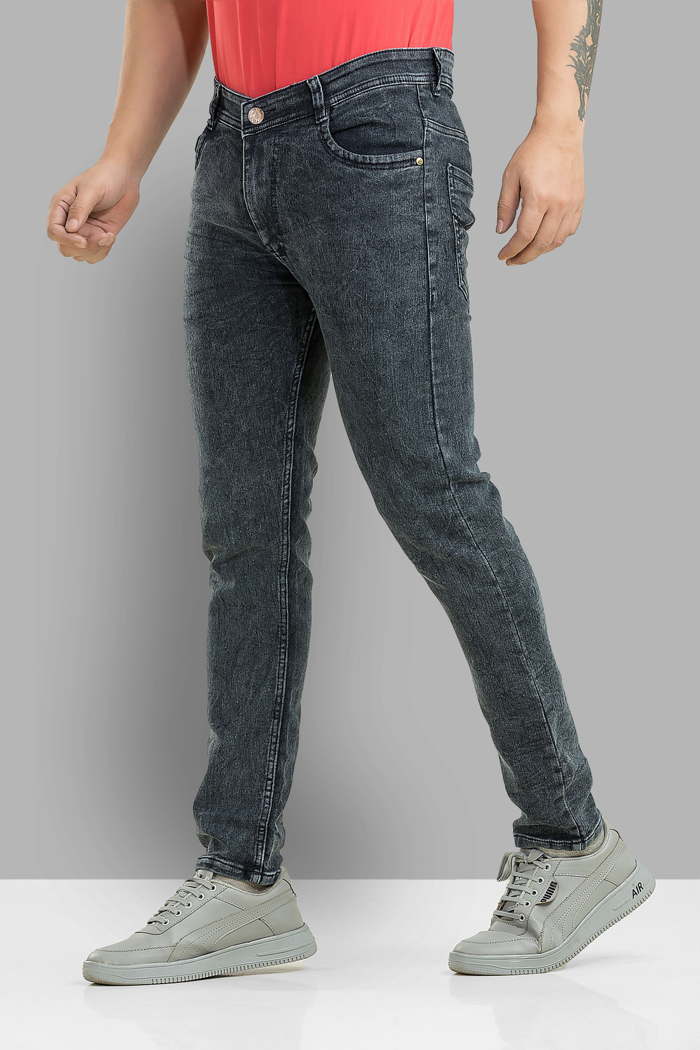 Image of METRONAUT Slim Men Dark Grey Jeans