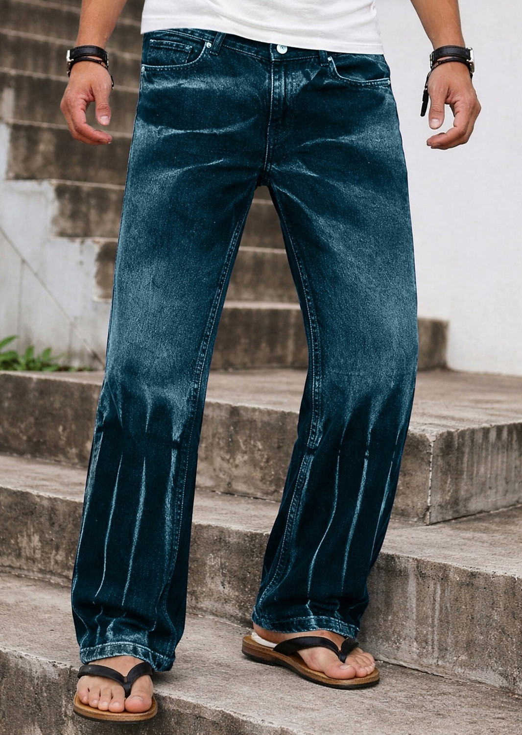 Image of METRONAUT Straight Fit Men Multicolor Jeans
