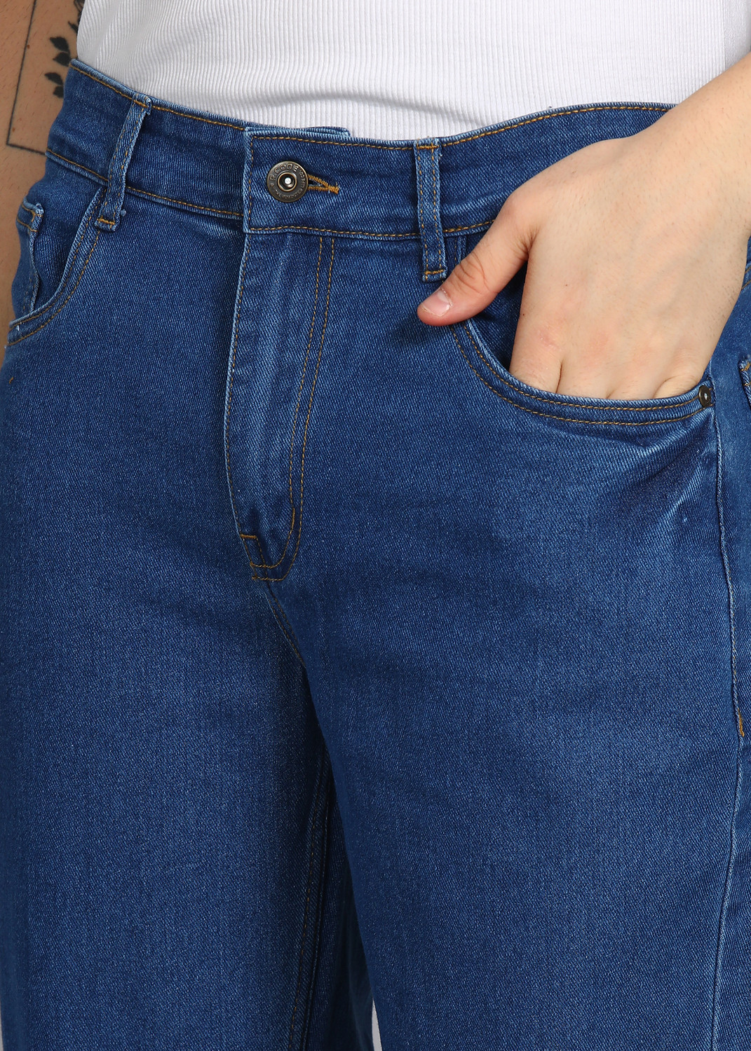 Image of R.Code by The Roadster Life Co. Slim Men Blue Jeans