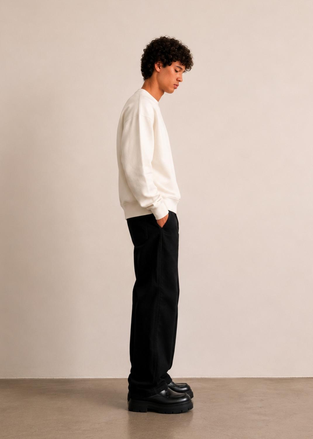 Image of Freakins Baggy Fit Men Black Jeans