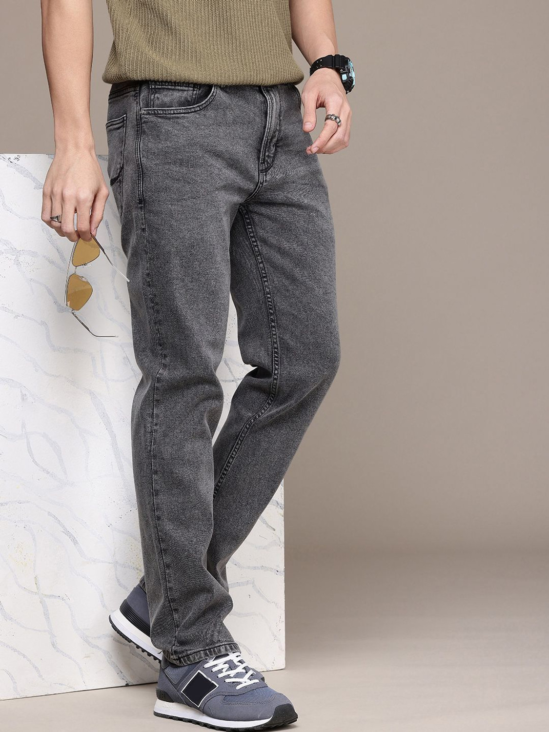 Image of Roadster Regular Men Black Jeans