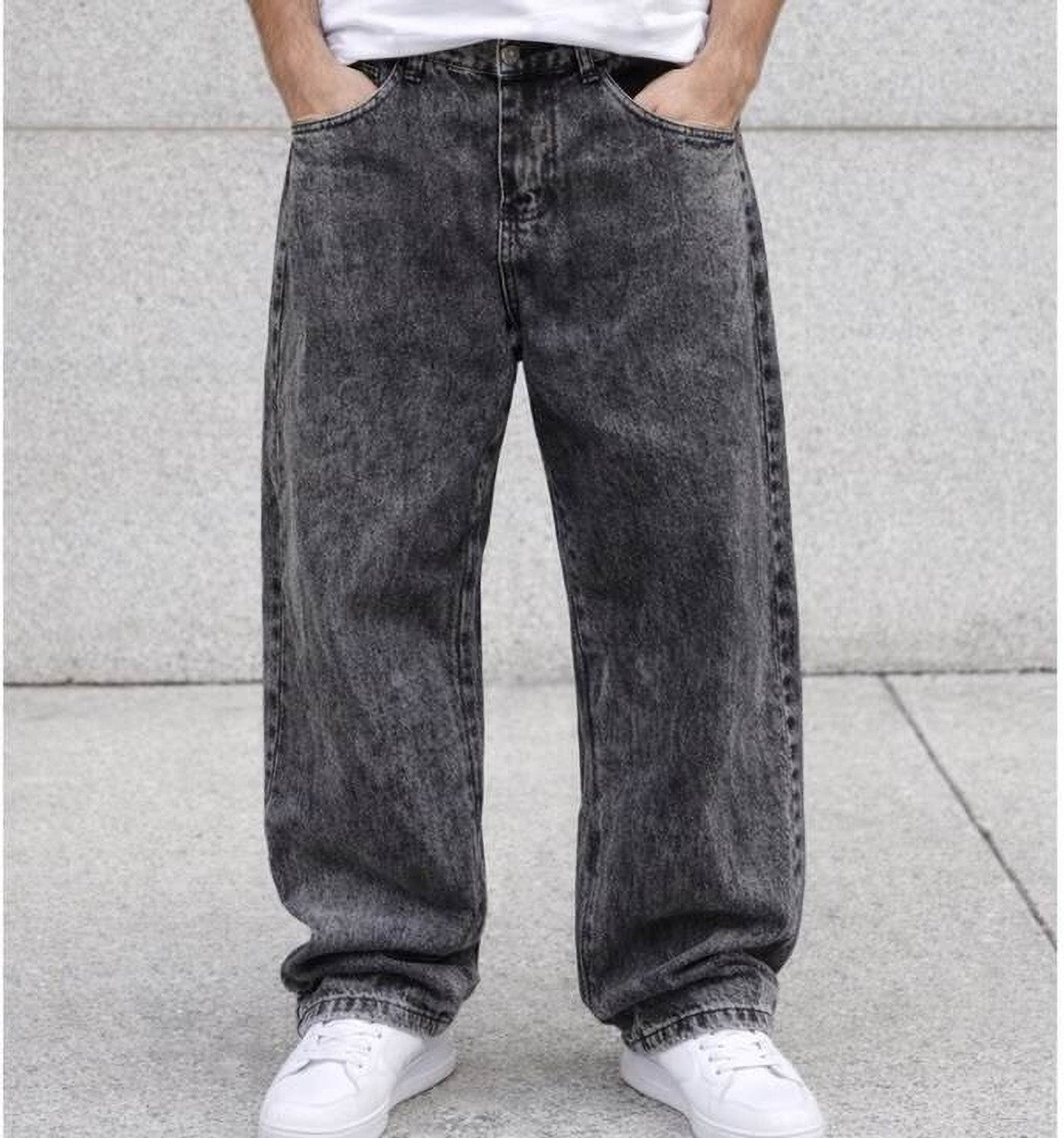 Image of CABRRR Loose Fit Men Grey Jeans