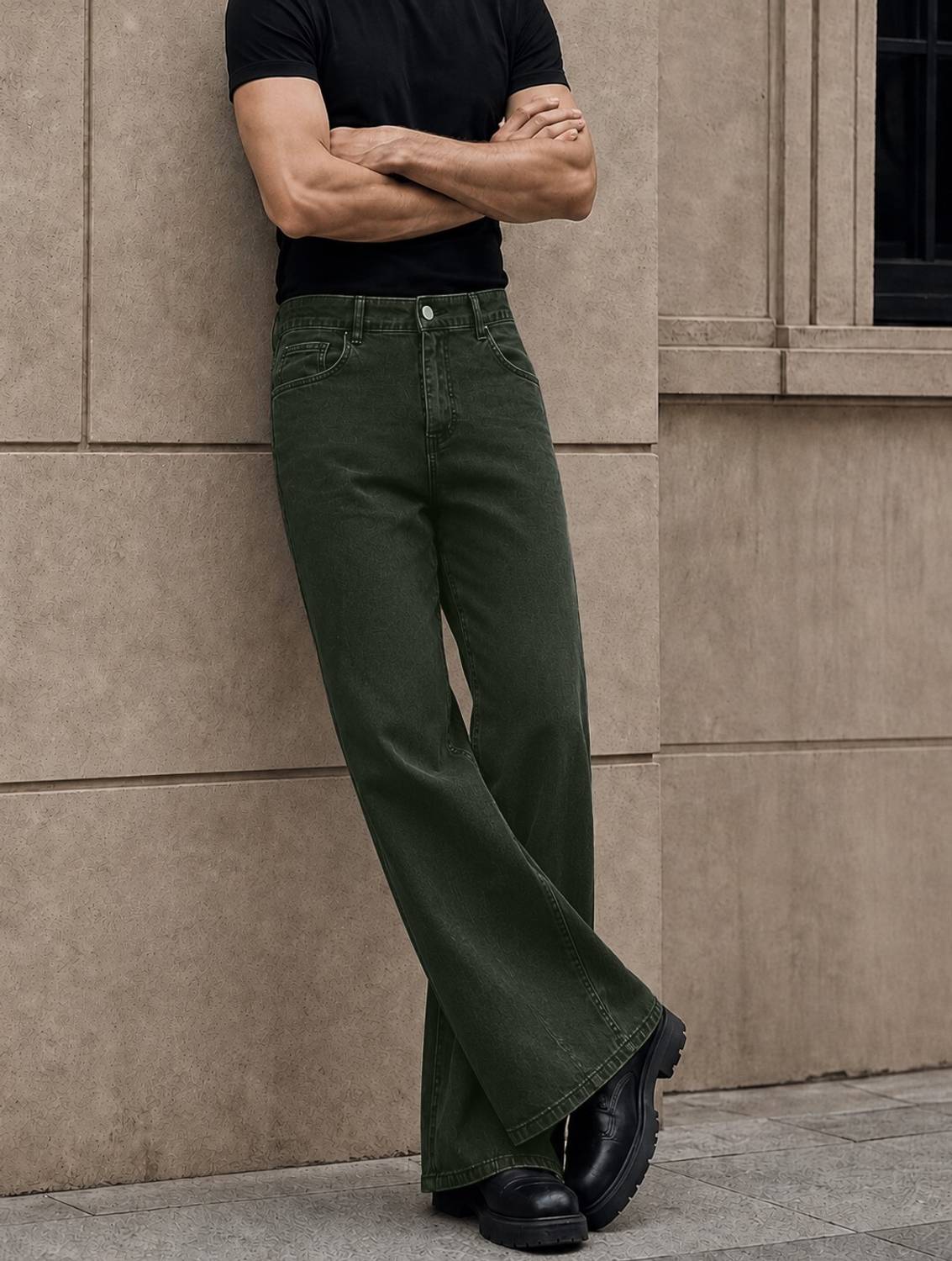 MOTREX Boot-Leg Men Dark Green Jeans - Image 1