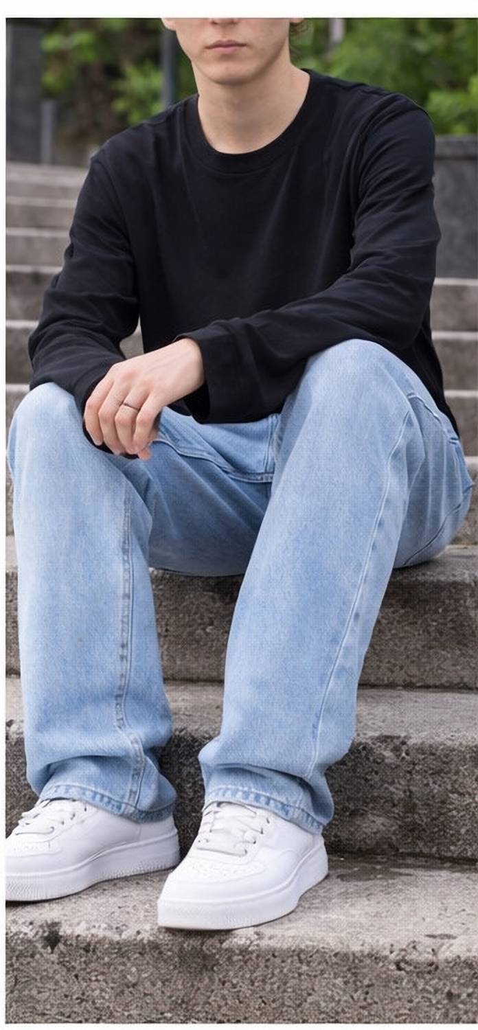 DOCALVIN Men Light Blue Jeans - Image 5