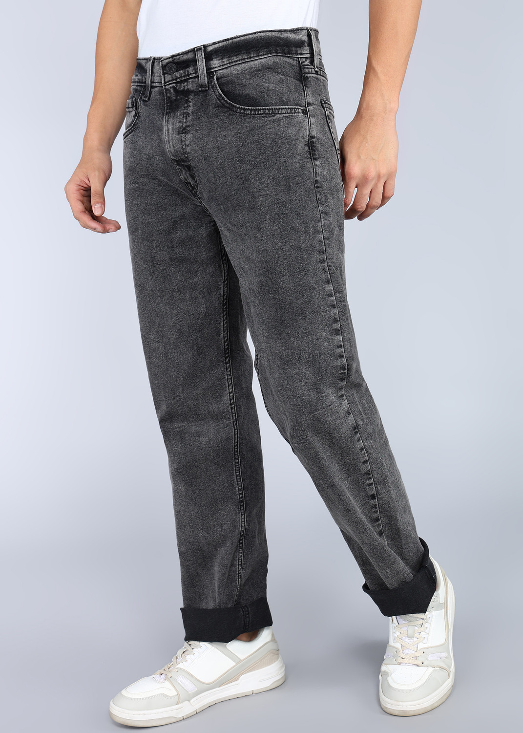 Image of LEVI'S Straight Fit Men Black Jeans