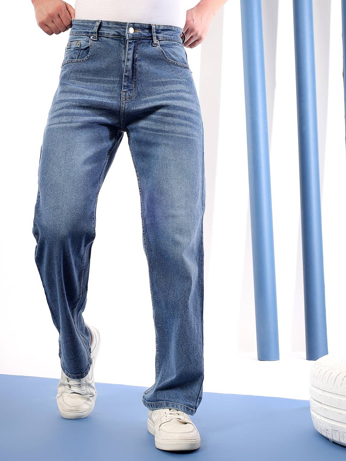 KOTTY Regular Men Blue Jeans - Image 4