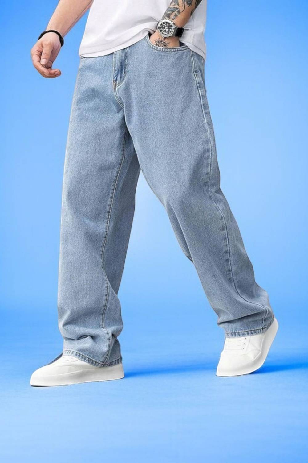 PROBLU Straight Fit Men Light Blue Jeans - Image 1