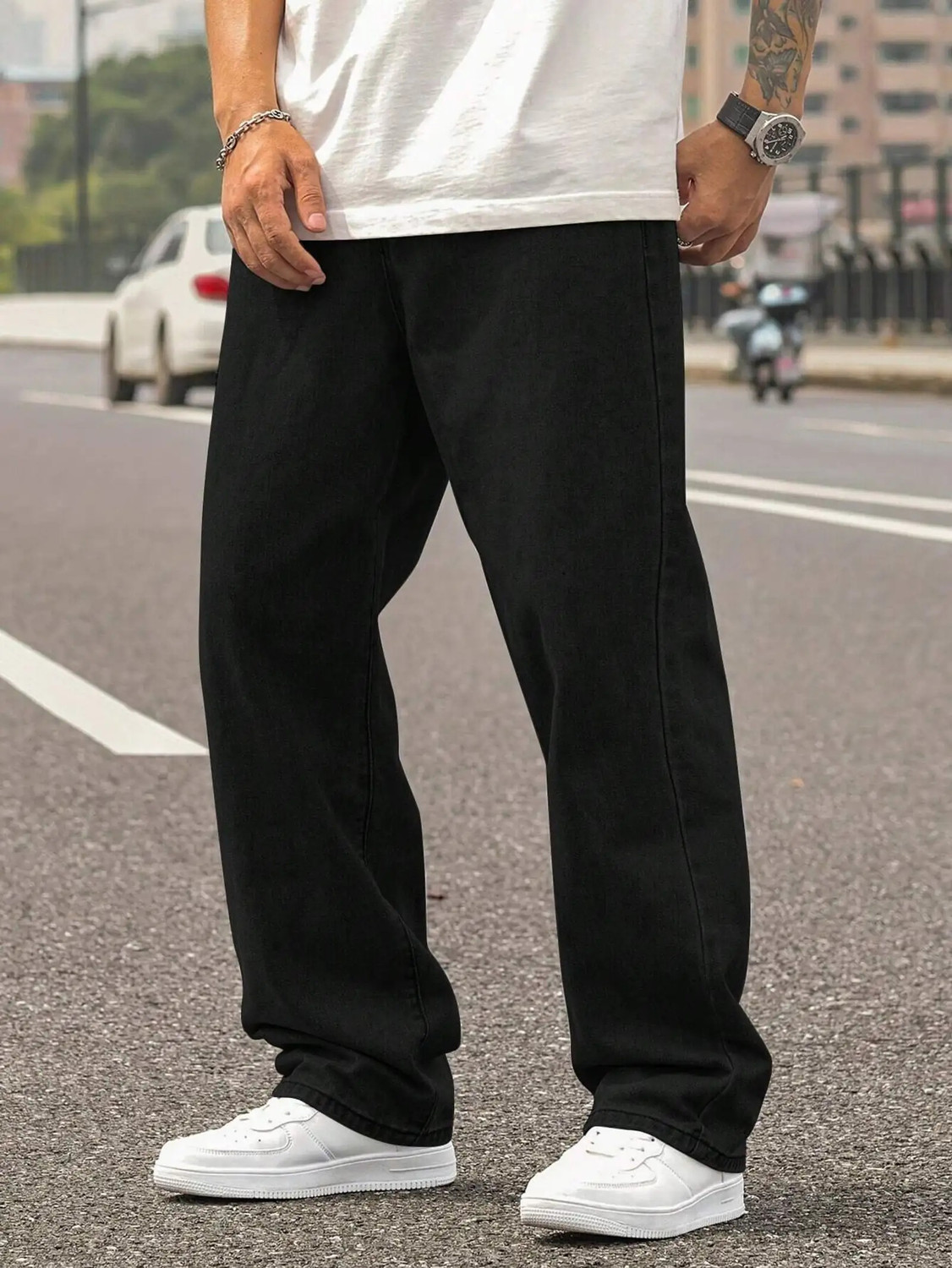 Image of Roadster Loose Fit Men Black Jeans