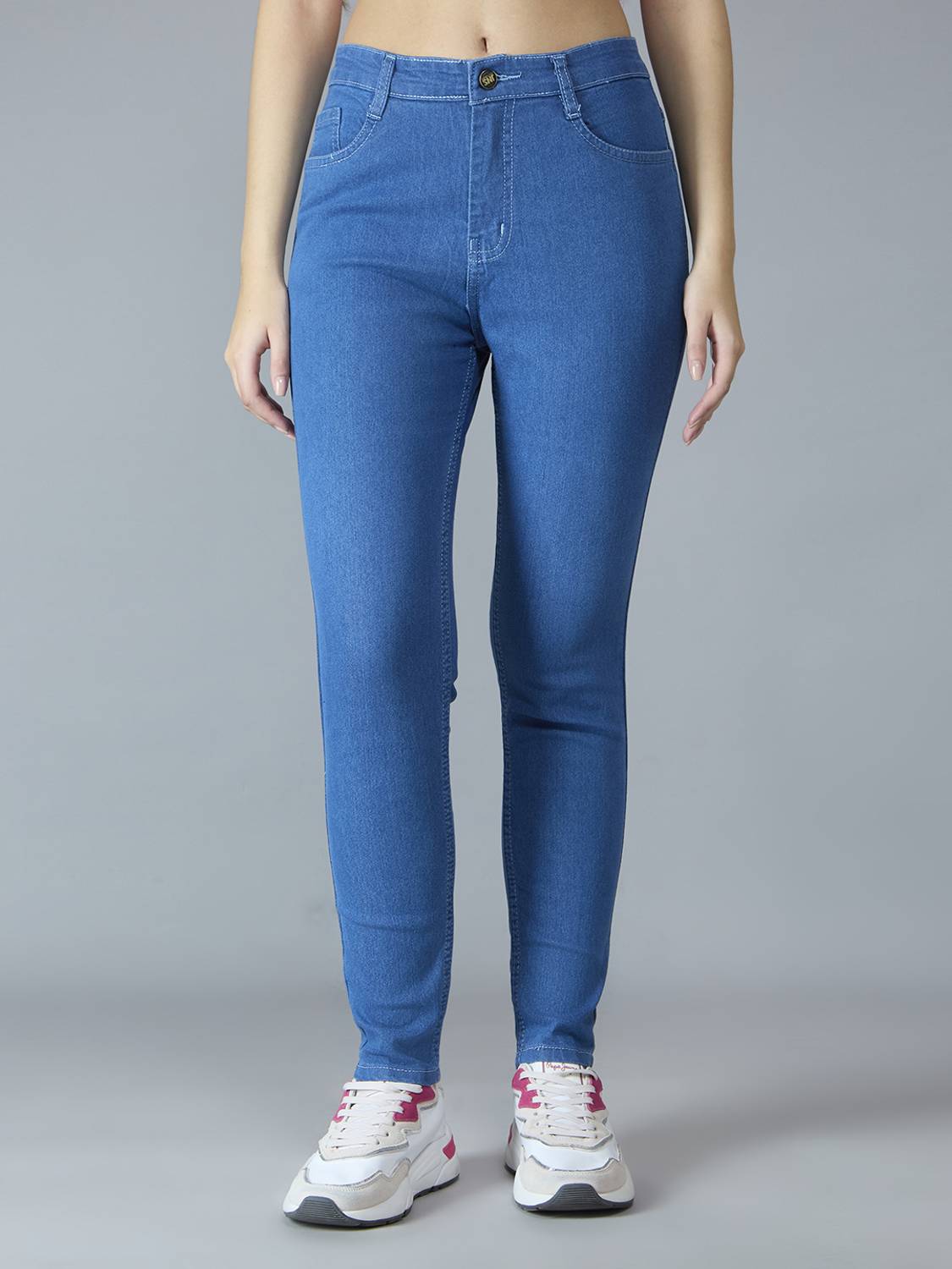 3BUTTERFLIES Regular Women Blue Jeans